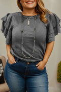 Layered Ruffle Short Sleeve Top