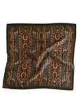 Western Harvest in Deep Juniper Silk Cowgirl Wild Rag Scarf