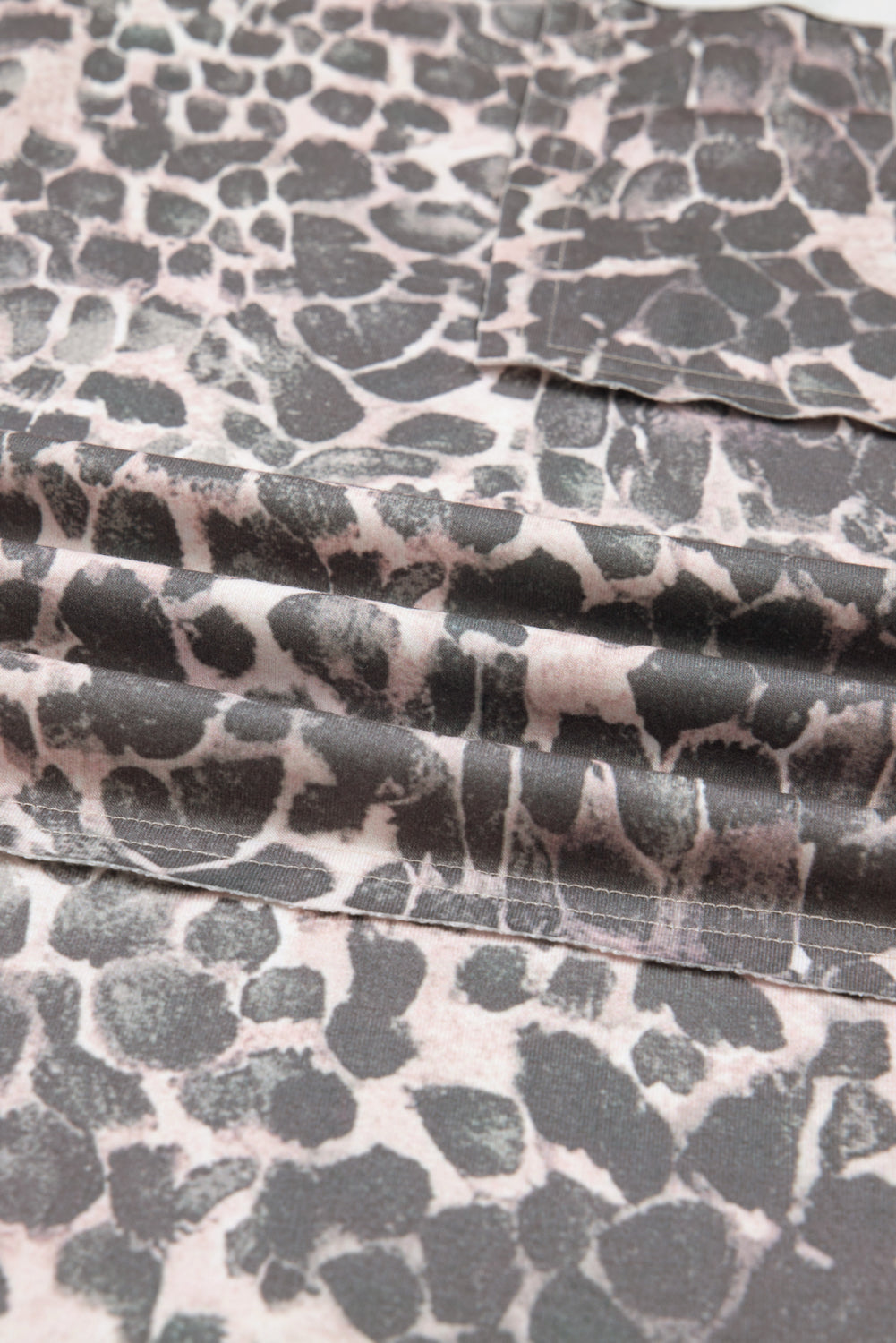 Leopard Patch Pocket Drawstring Pants
