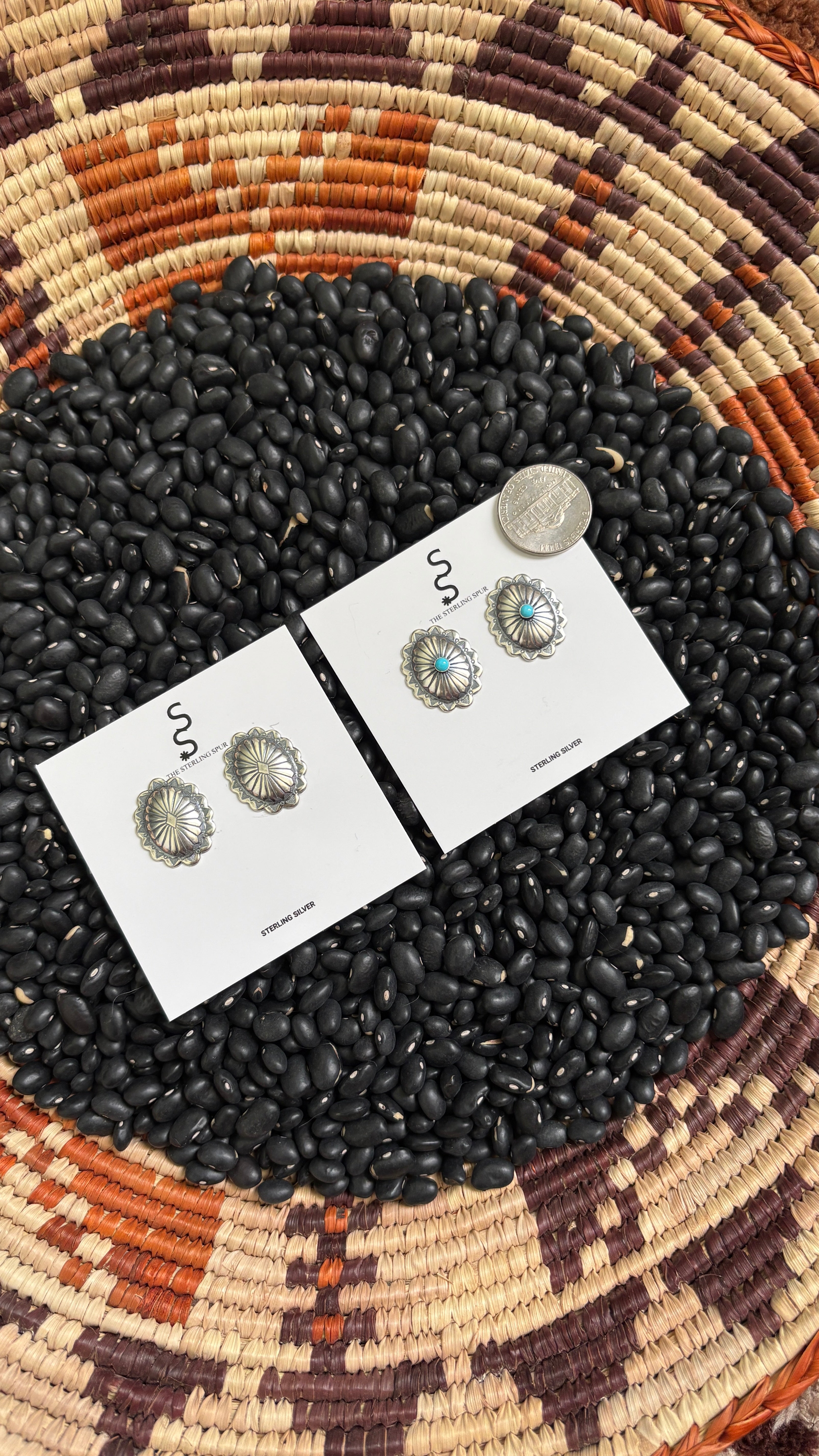 Medium Oval Concho Earrings