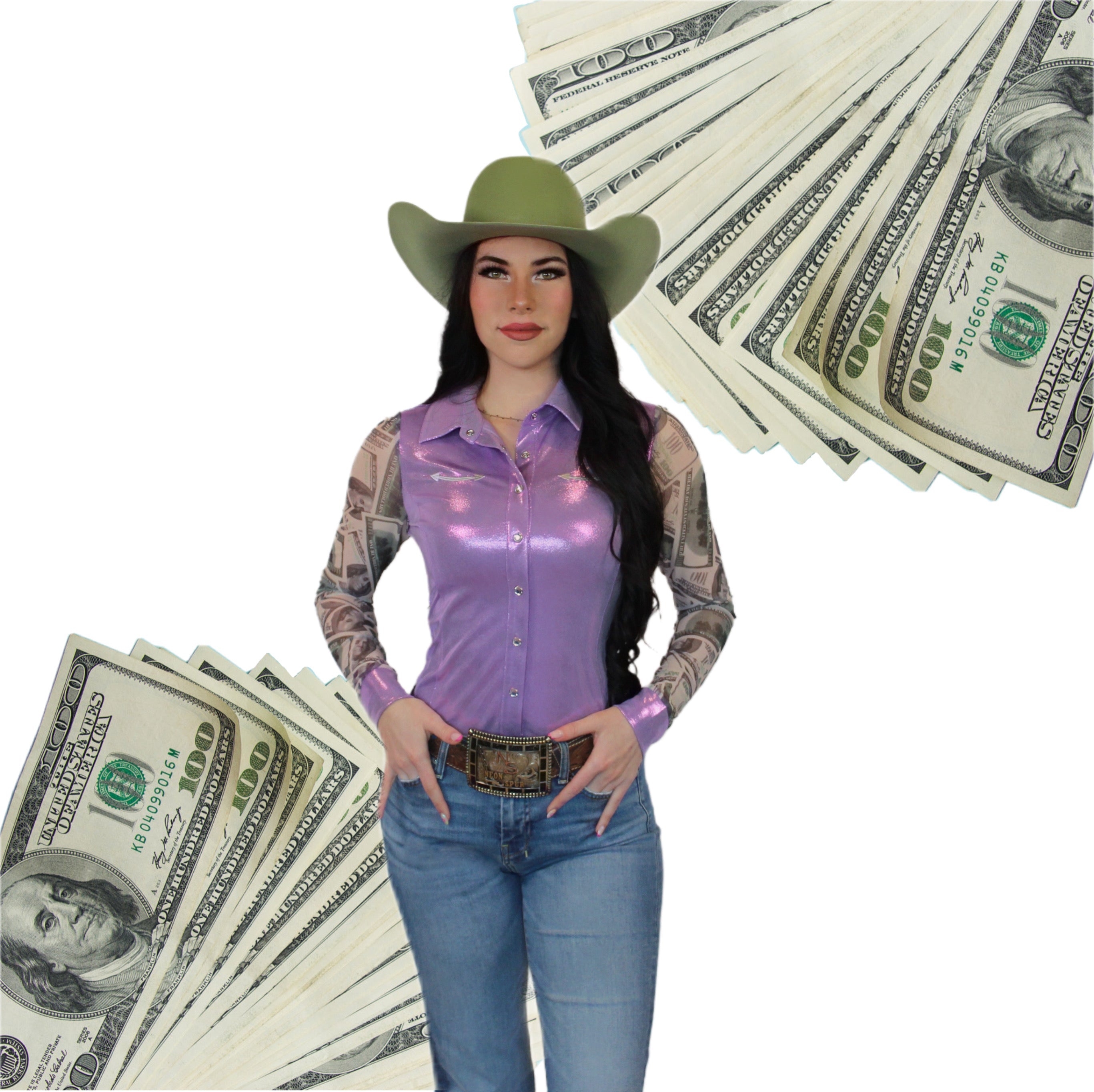 All In Pearl Snap Rodeo Shirt