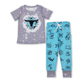 Grey Cows Western Boy Clothing Set