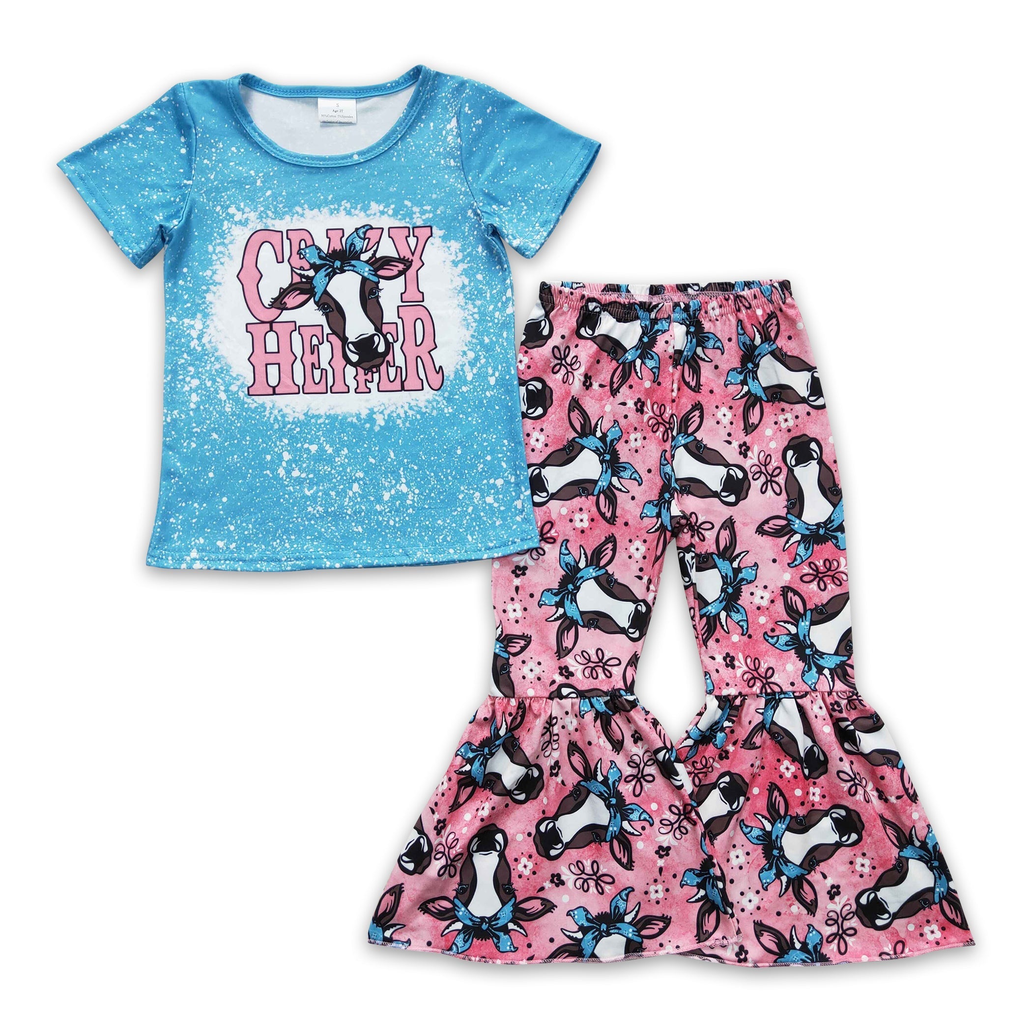 Kids' Crazy Heifer Bell Bottom Western Pants
