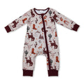 Baby Western Zipper Romper – Cactus, Boots & Rodeo Print