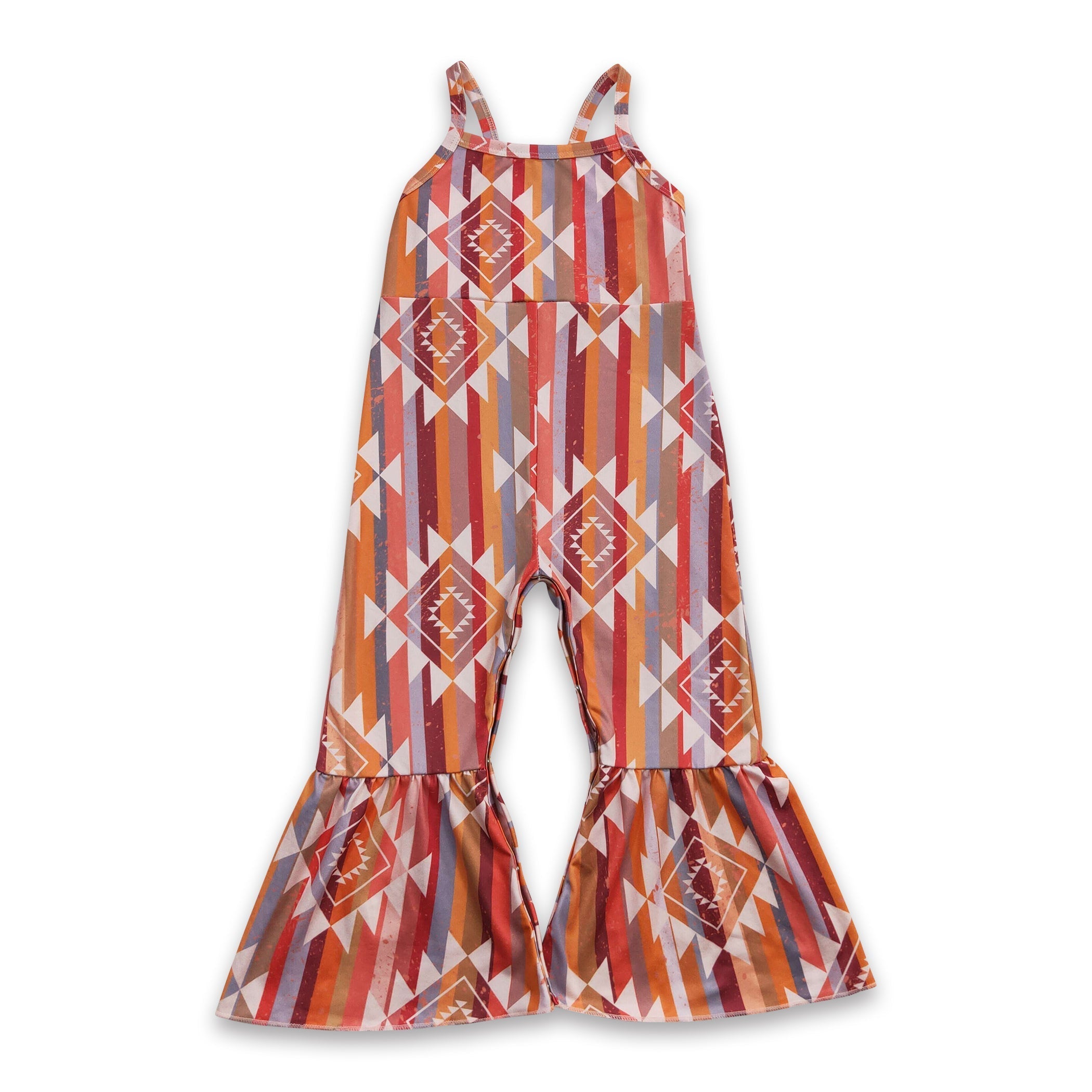Girls' Aztec Sleeveless Western Jumpsuit