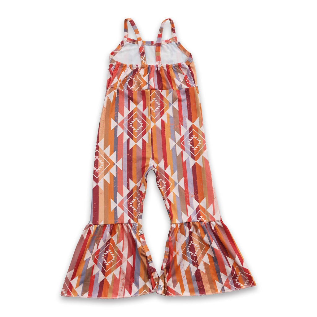 Girls' Aztec Sleeveless Western Jumpsuit