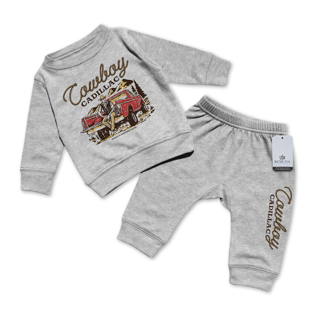 Cowboy Cadillac - Infant Western 2 Piece Sweatsuit