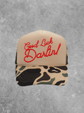 Good Luck Darlin! Puff Western Trucker Hat