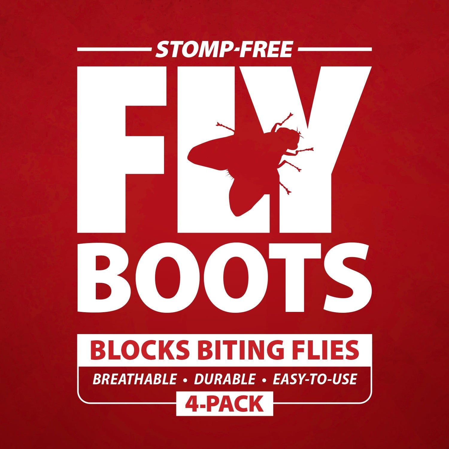 Jeffers Romper Stomper Stomp-Free Fly Boots – 4 Pack