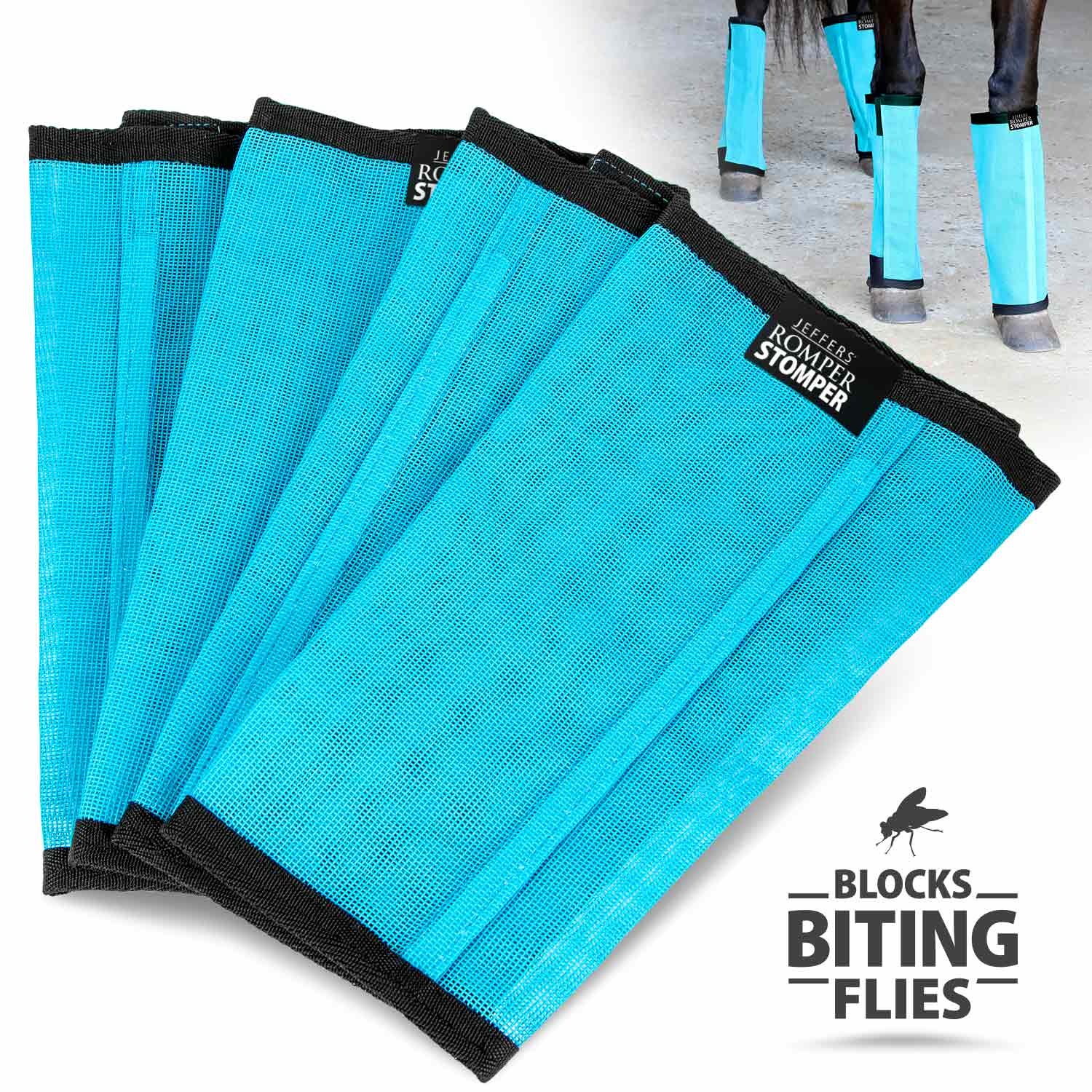 Jeffers Romper Stomper Stomp-Free Fly Boots – 4 Pack