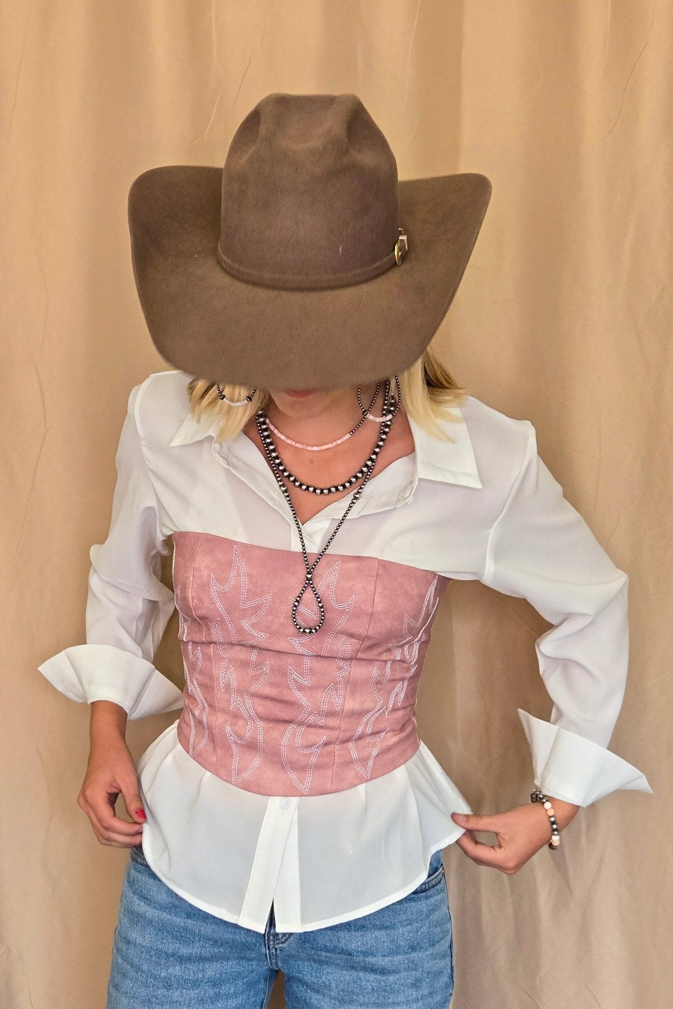 Jolene Embroidered Western Corset Top - 4 Colors