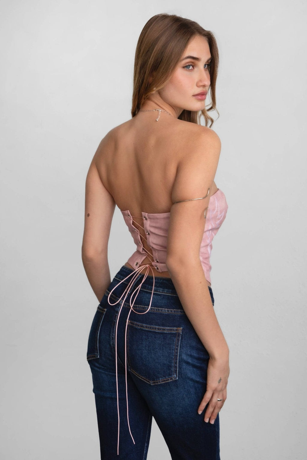 Jolene Embroidered Western Corset Top - 4 Colors
