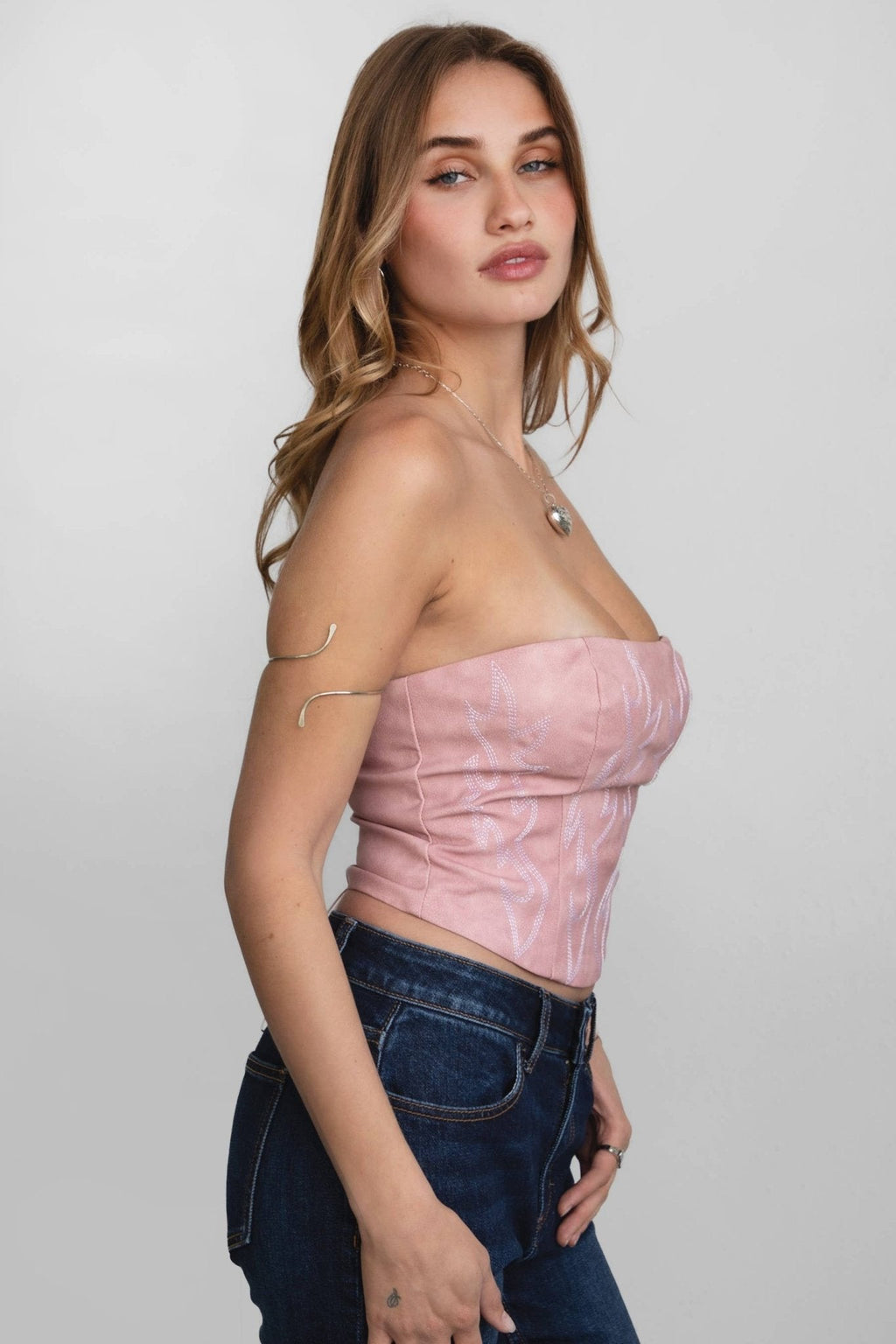 Jolene Embroidered Western Corset Top - 4 Colors