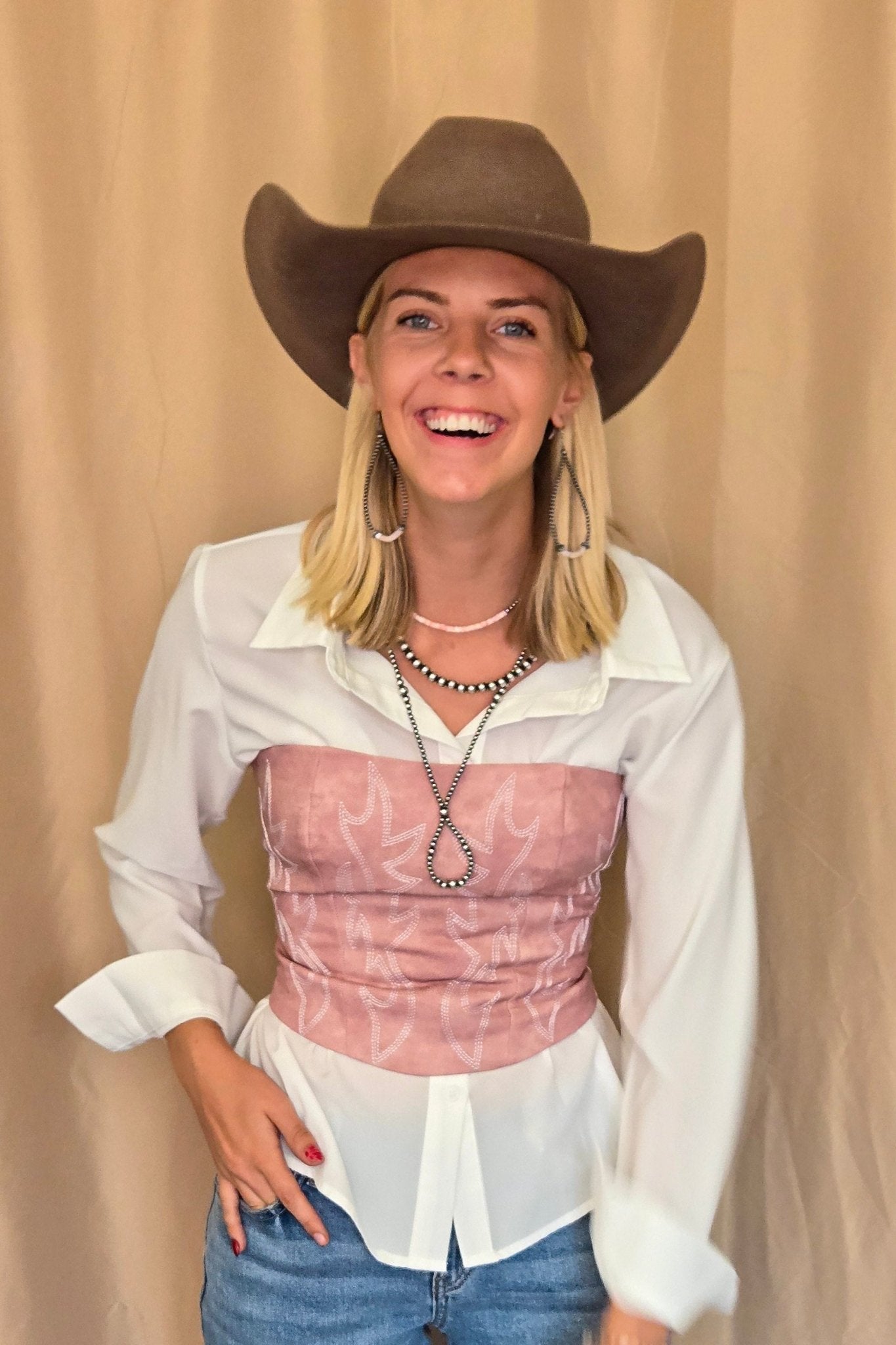 Jolene Embroidered Western Corset Top - 4 Colors
