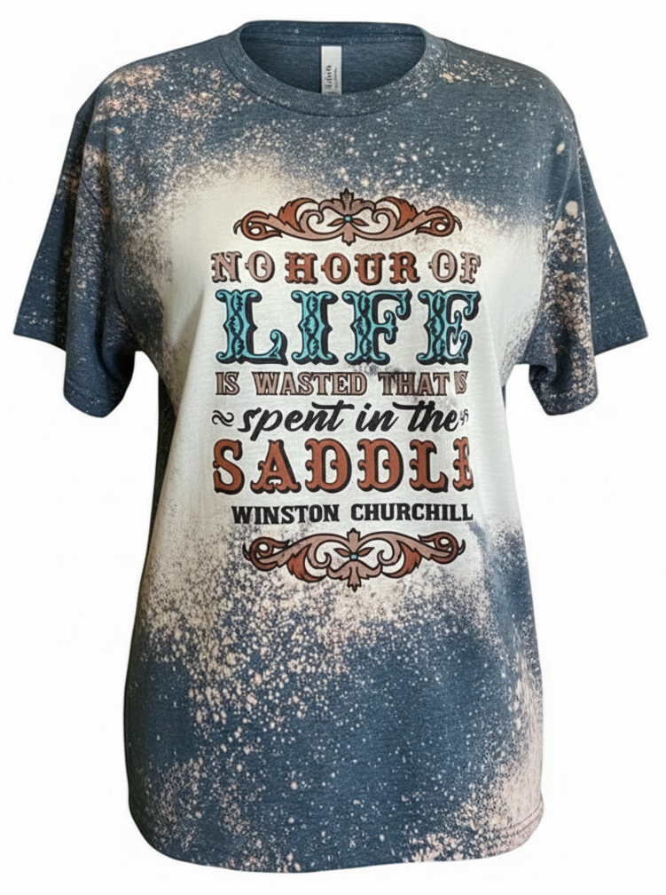 Winston Churchill Saddle Quote Western Graphic Tee