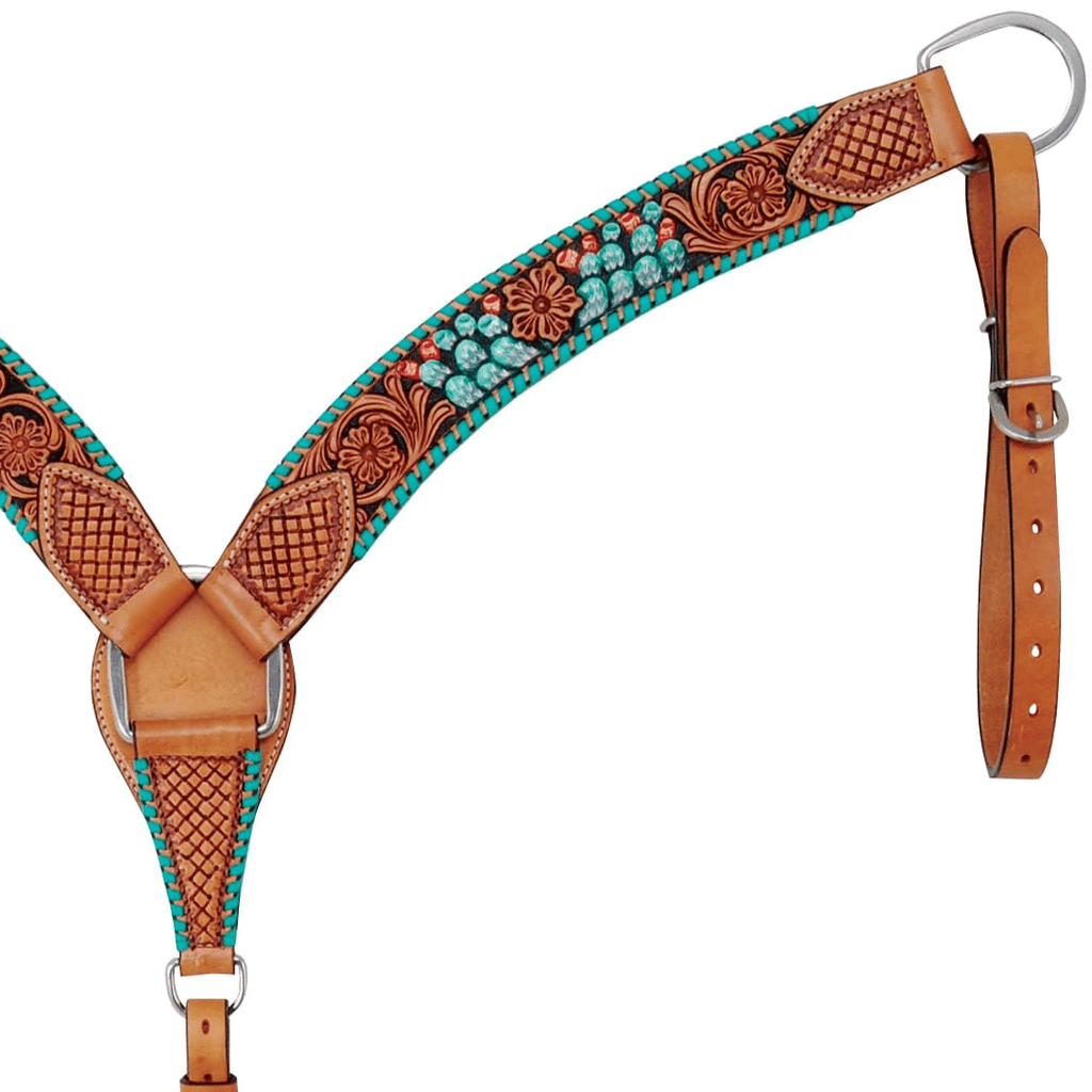 Rafter T Painted Cactus Horse Breast Collar