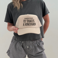 Parenting: It Takes a Vineyard Trucker Hat | Funny Mom Life Hat
