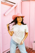 The Original, Viral Boot Stitch Western Graphic Tee - Grey