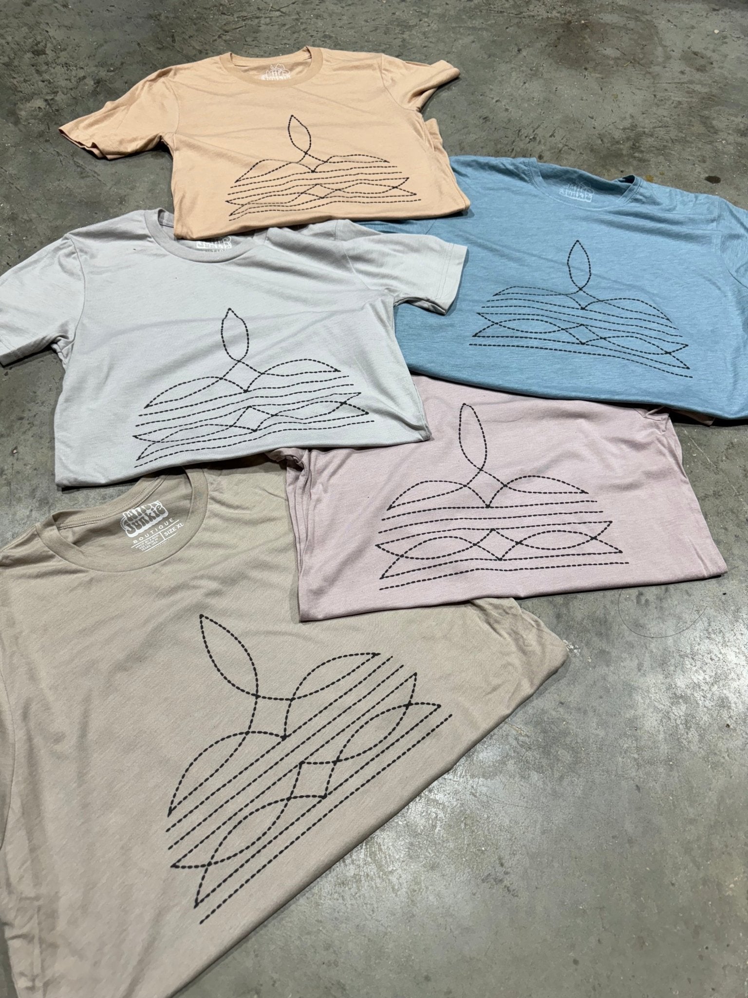 The Original, Viral Boot Stitch Western Graphic Tee - Tan